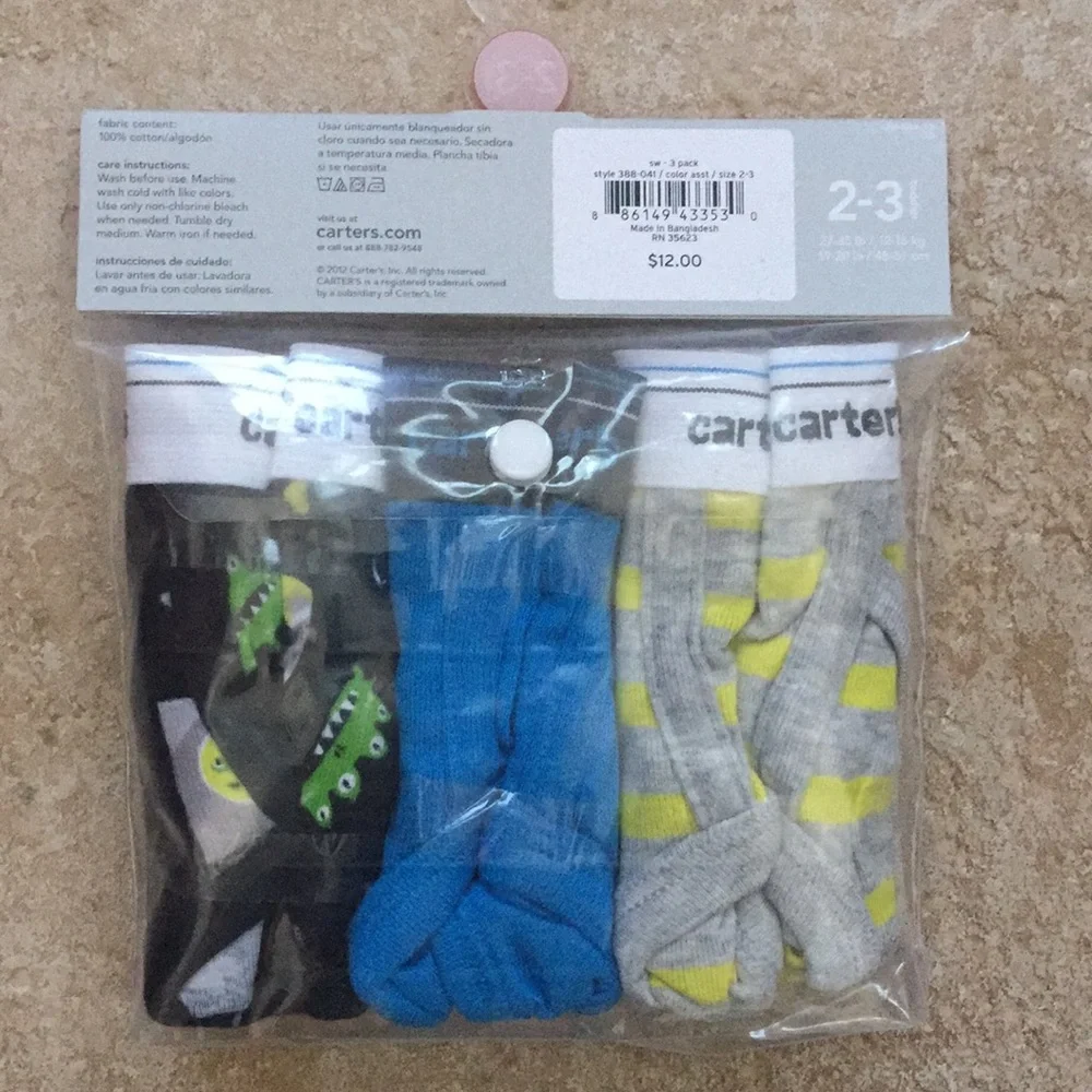 Carter's Boys 3-pack Briefs Underwear Space Aliens